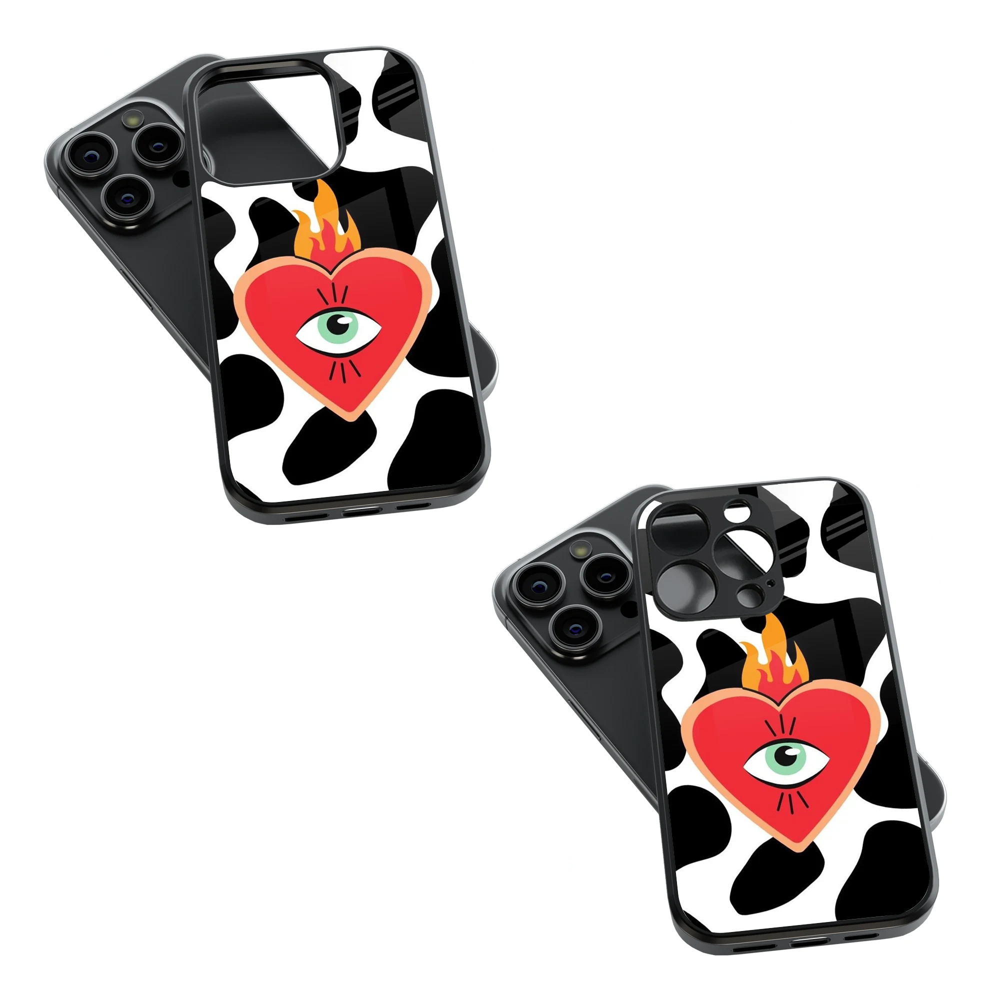 Trendy Glass Back Mobile Case for iPhone, Samsung, Redmi, OnePlus, Google Pixel, Motorola