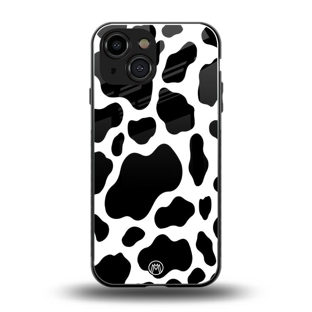 cow fur back phone cover | glass case for iphone 13 mini