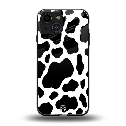 cow fur back phone cover | glass case for iphone 13 mini