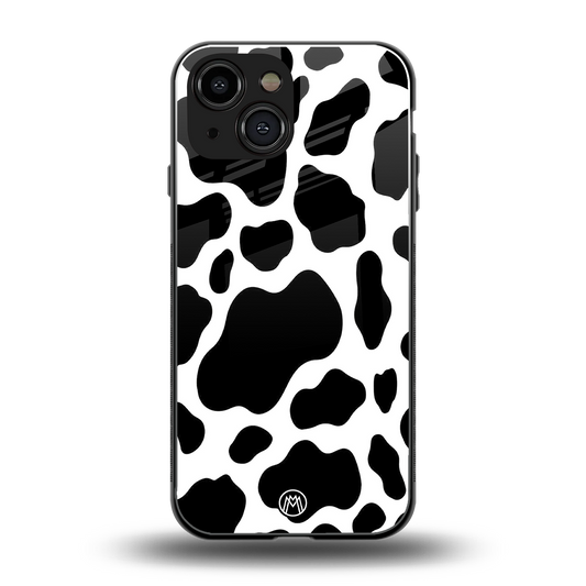 cow fur back phone cover | glass case for iphone 13 mini