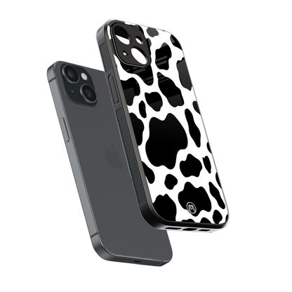 cow fur back phone cover | glass case for iphone 13 mini