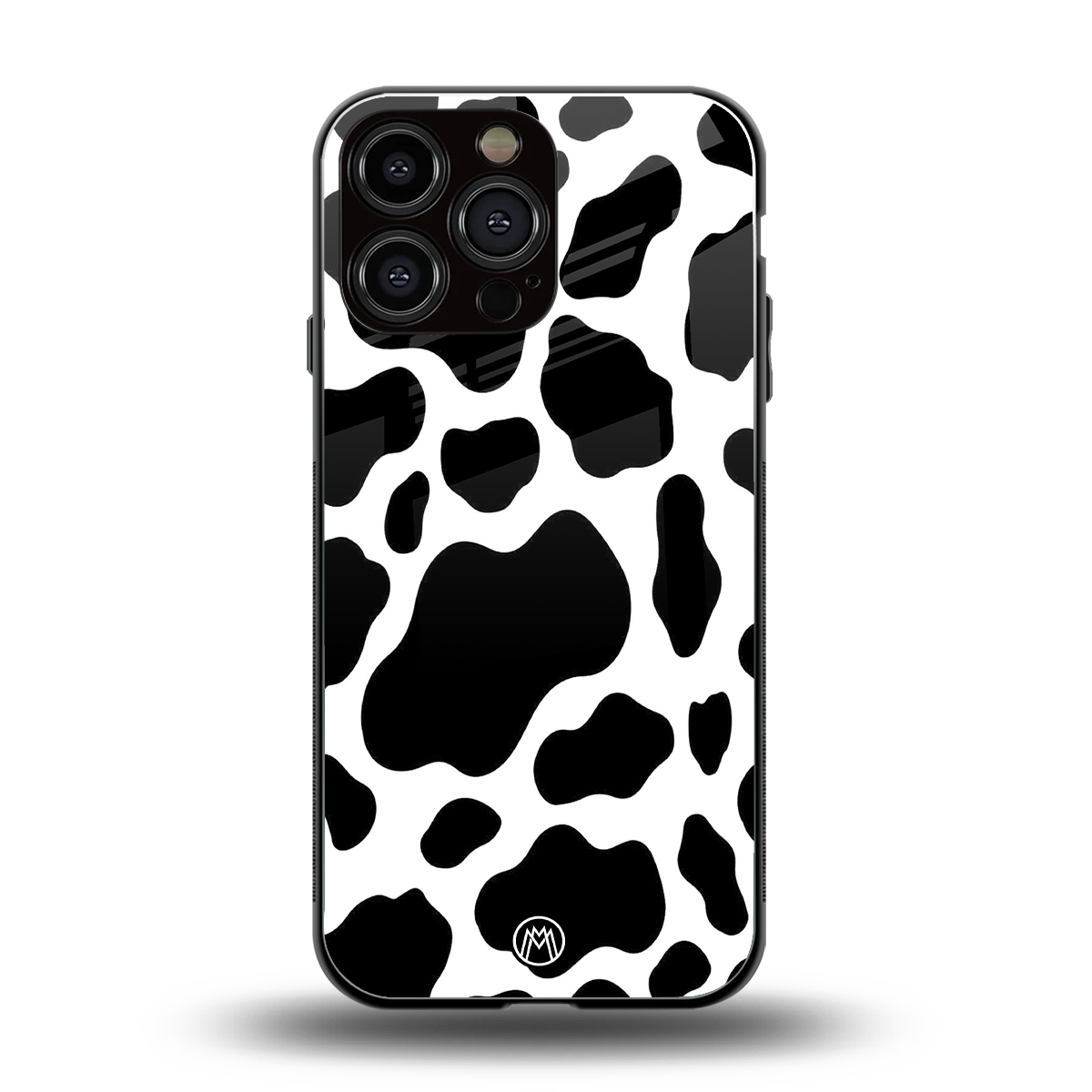 cow fur back phone cover | glass case for iphone 13 pro max