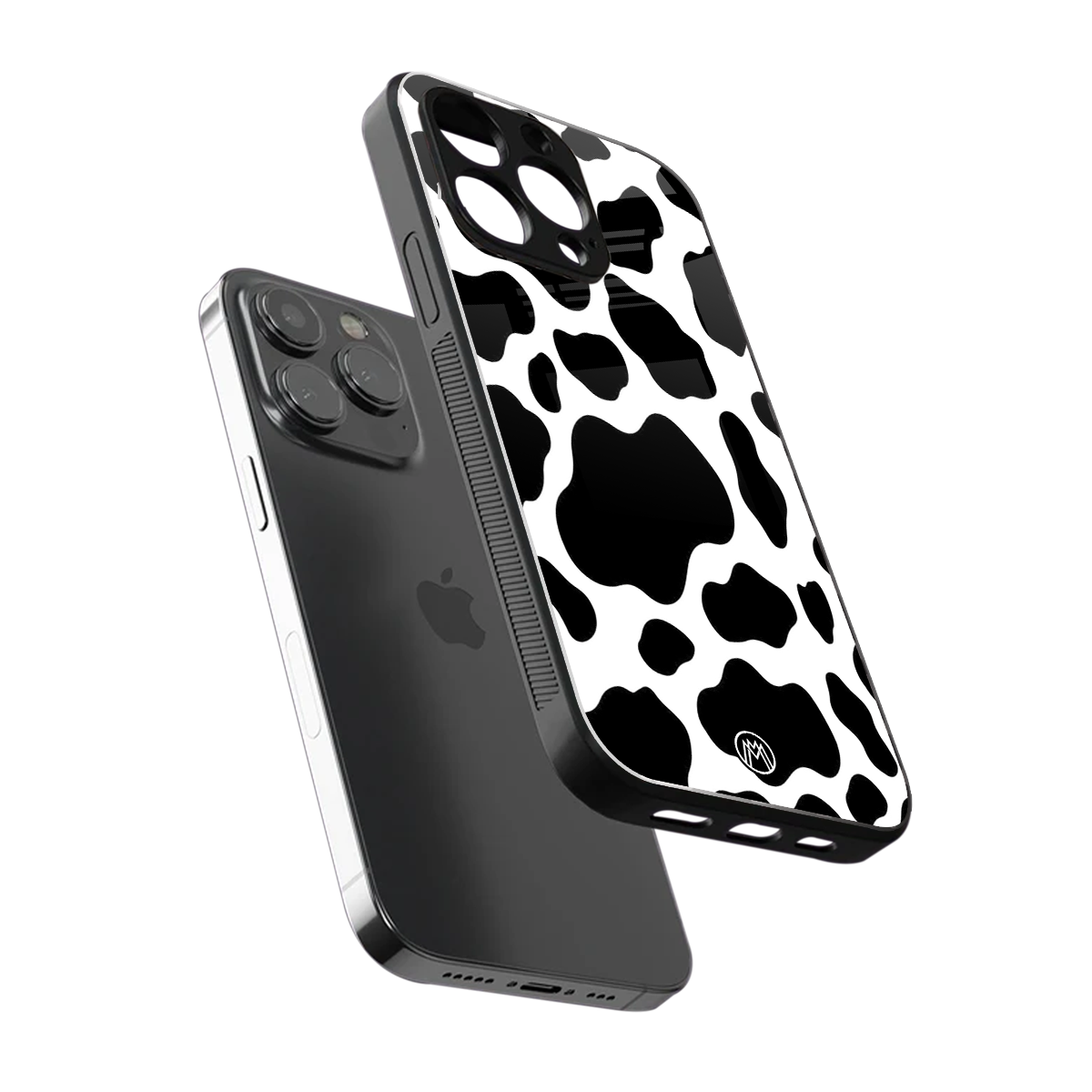 cow fur back phone cover | glass case for iphone 13 pro max