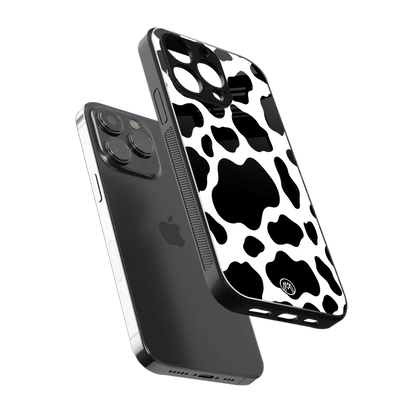 cow fur back phone cover | glass case for iphone 13 pro max