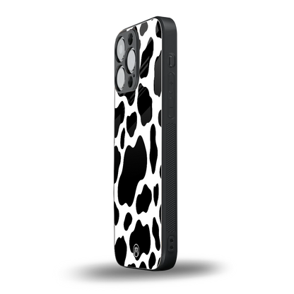 cow fur back phone cover | glass case for iphone 13 pro max