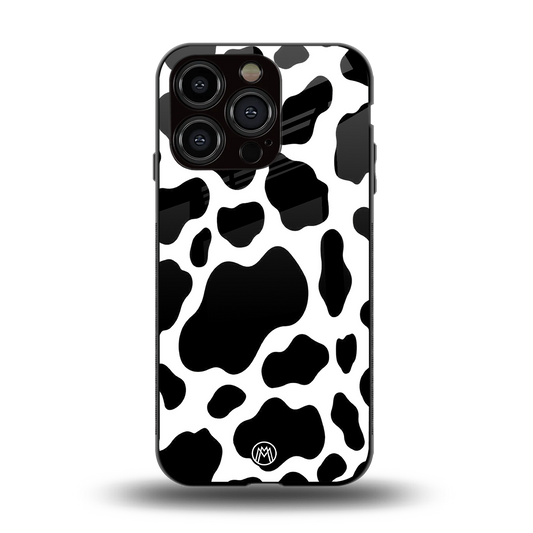 cow fur back phone cover | glass case for iphone 13 pro