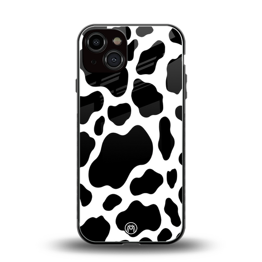 cow fur back phone cover | glass case for iphone 13