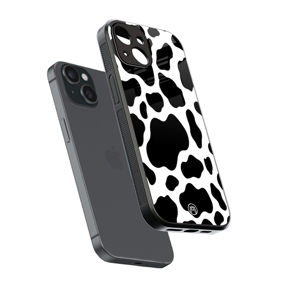 cow fur back phone cover | glass case for iphone 13