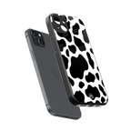cow fur back phone cover | glass case for iphone 15 plus