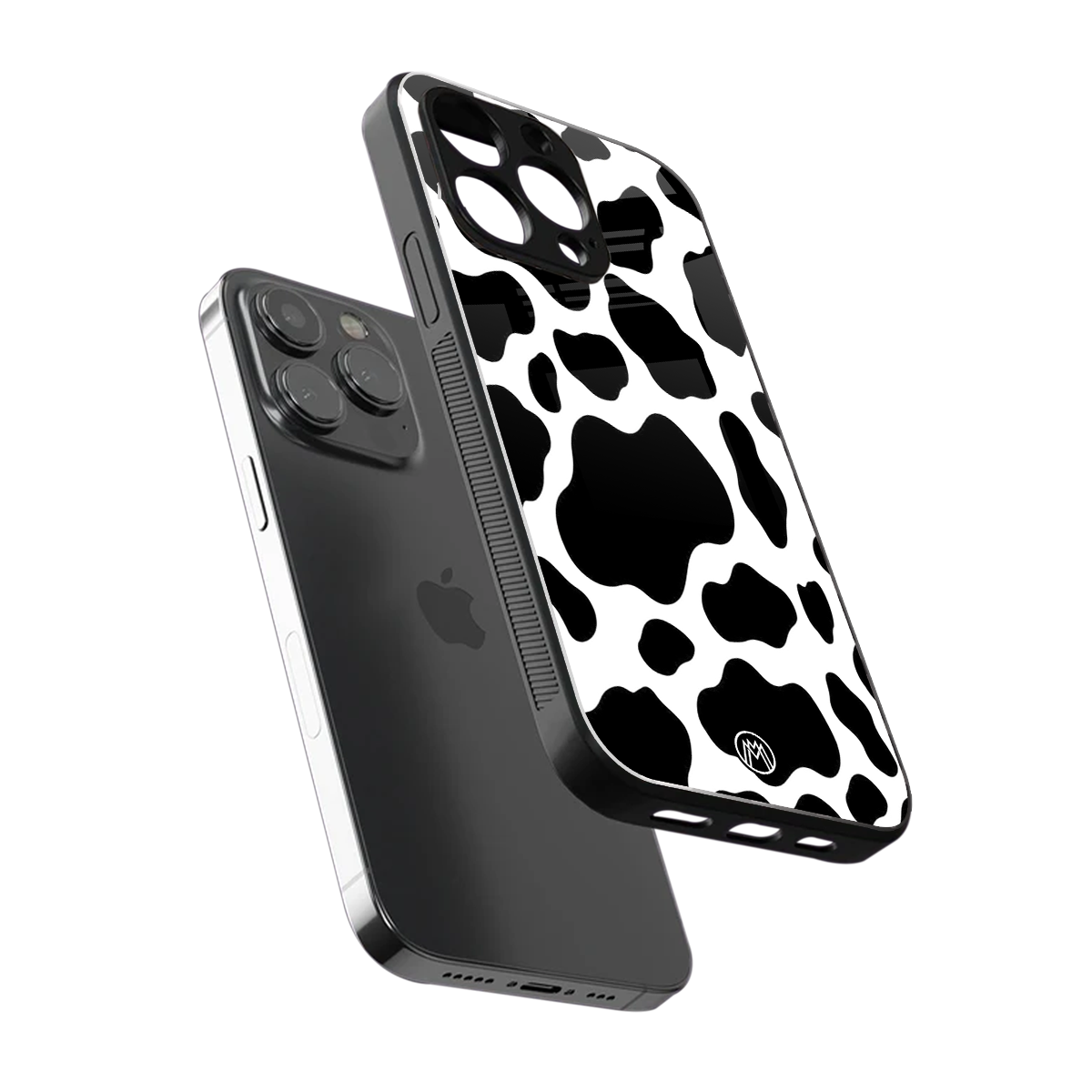 cow fur back phone cover | glass case for iphone 15 pro max