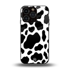 cow fur back phone cover | glass case for iphone 15 pro