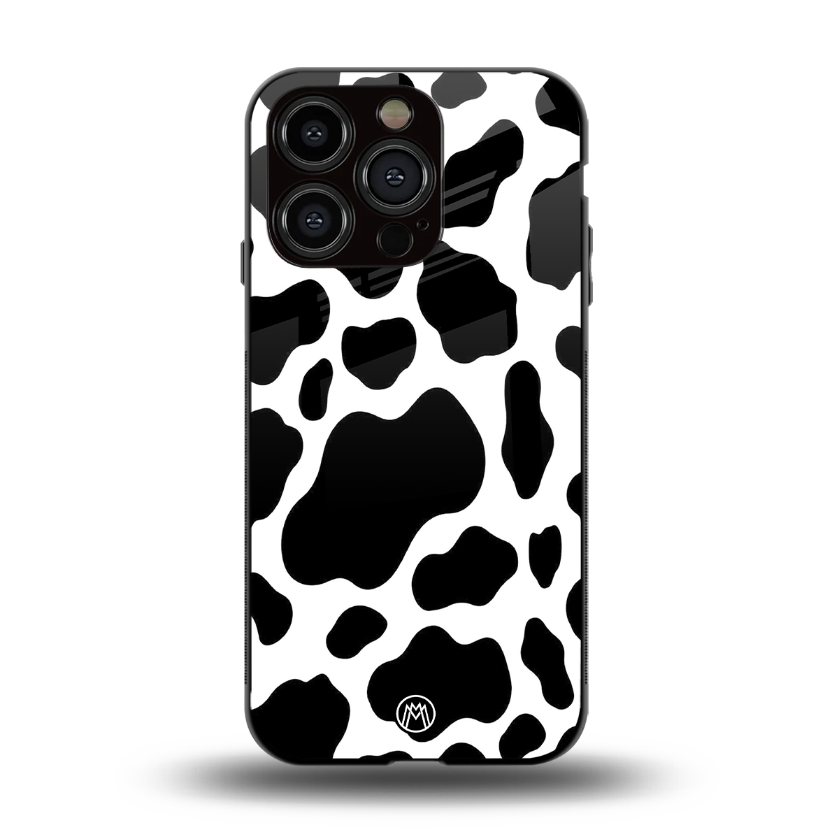 cow fur back phone cover | glass case for iphone 15 pro