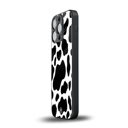 cow fur back phone cover | glass case for iphone 14 pro