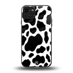 cow fur back phone cover | glass case for iphone 15