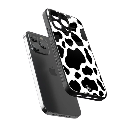 cow fur back phone cover | glass case for iphone 14 pro