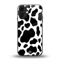 cow fur back phone cover | glass case for iphone 16 plus