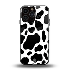 cow fur back phone cover | glass case for iphone 16 pro max