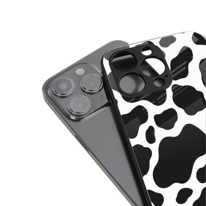 cow fur back phone cover | glass case for iphone 13 pro max