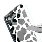 cow fur back phone cover | glass case for iphone 16e