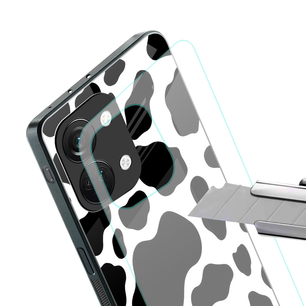 cow fur back phone cover | glass case for oneplus nord 3