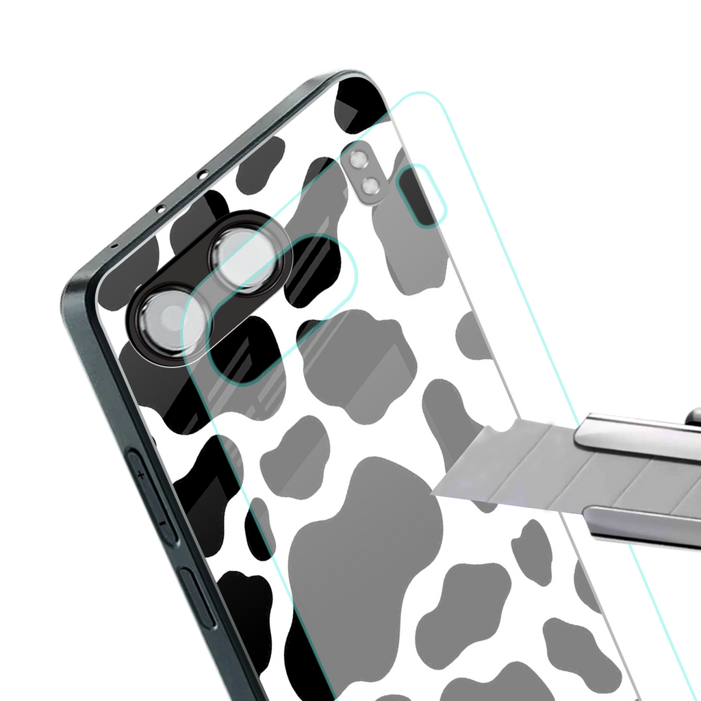 cow fur back phone cover | glass case for oneplus nord 4