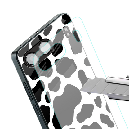 cow fur back phone cover | glass case for oneplus nord 4
