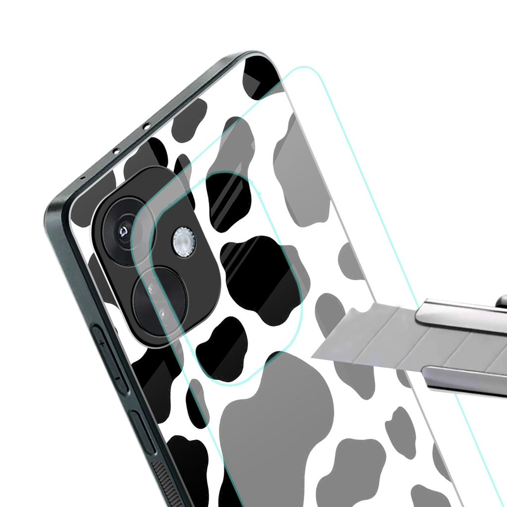 cow fur back phone cover | glass case for oneplus nord ce 3