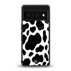 cow fur back phone cover | glass case for google pixel 6 pro