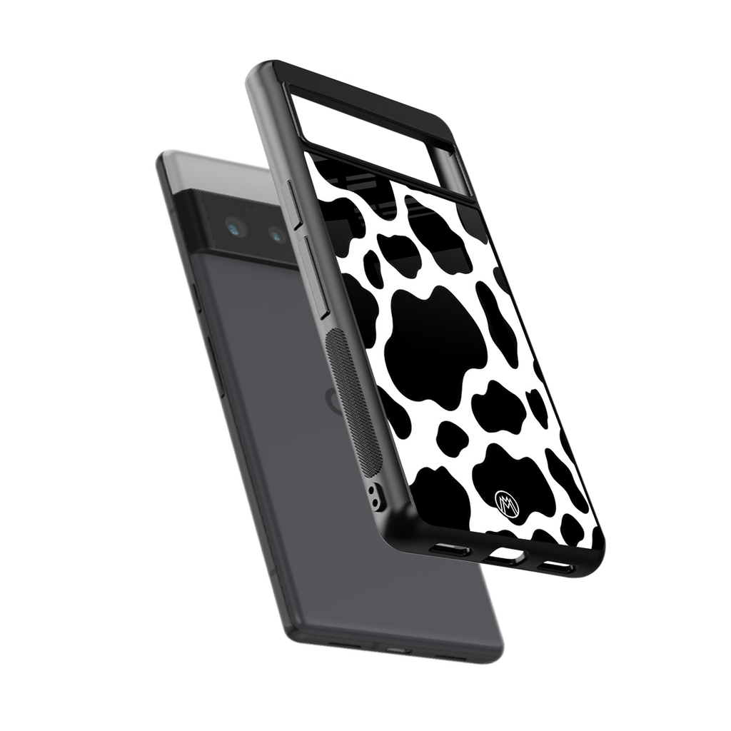 cow fur back phone cover | glass case for google pixel 6 pro