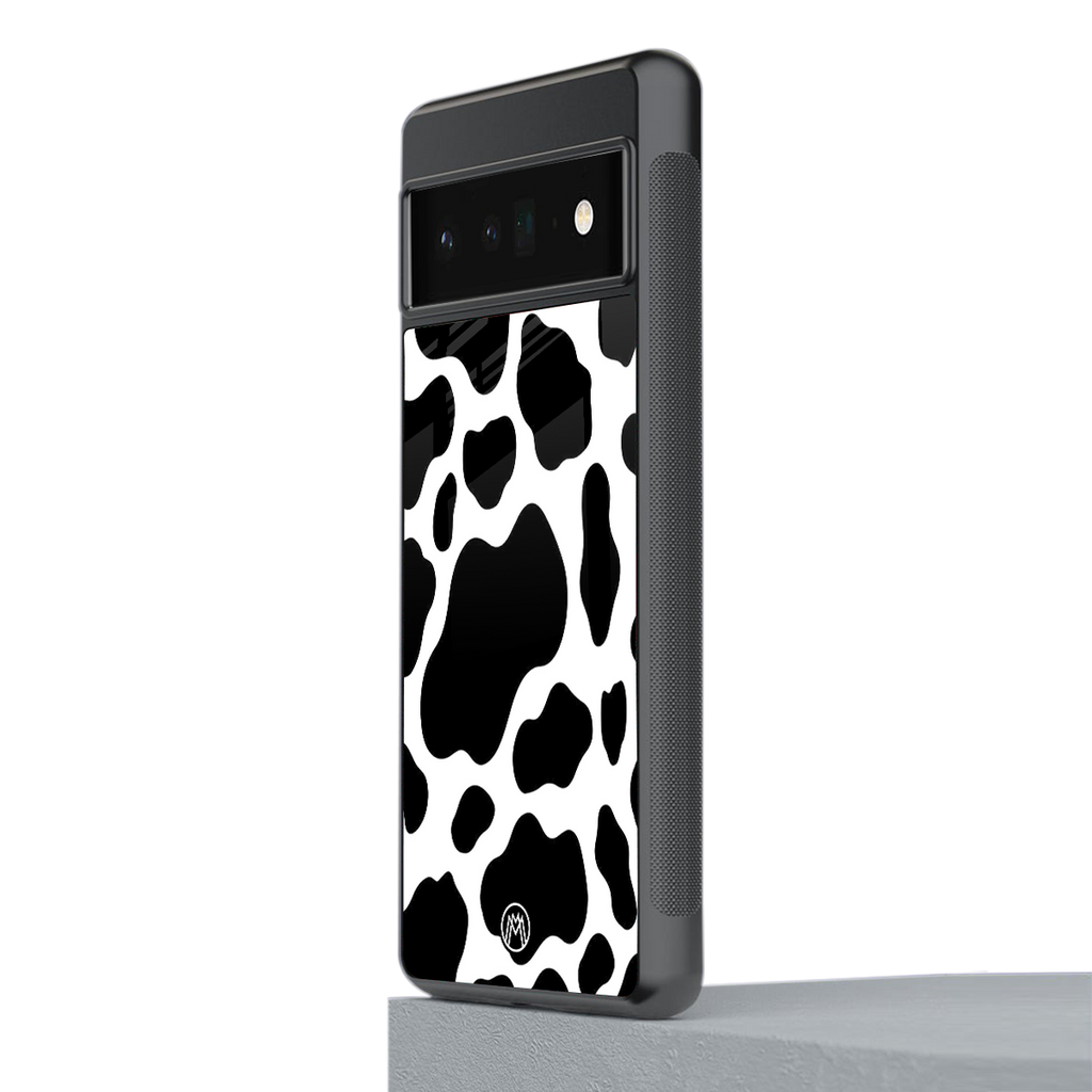 cow fur back phone cover | glass case for google pixel 6 pro