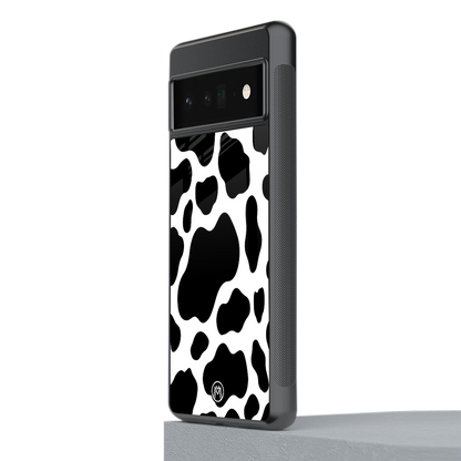 cow fur back phone cover | glass case for google pixel 6 pro