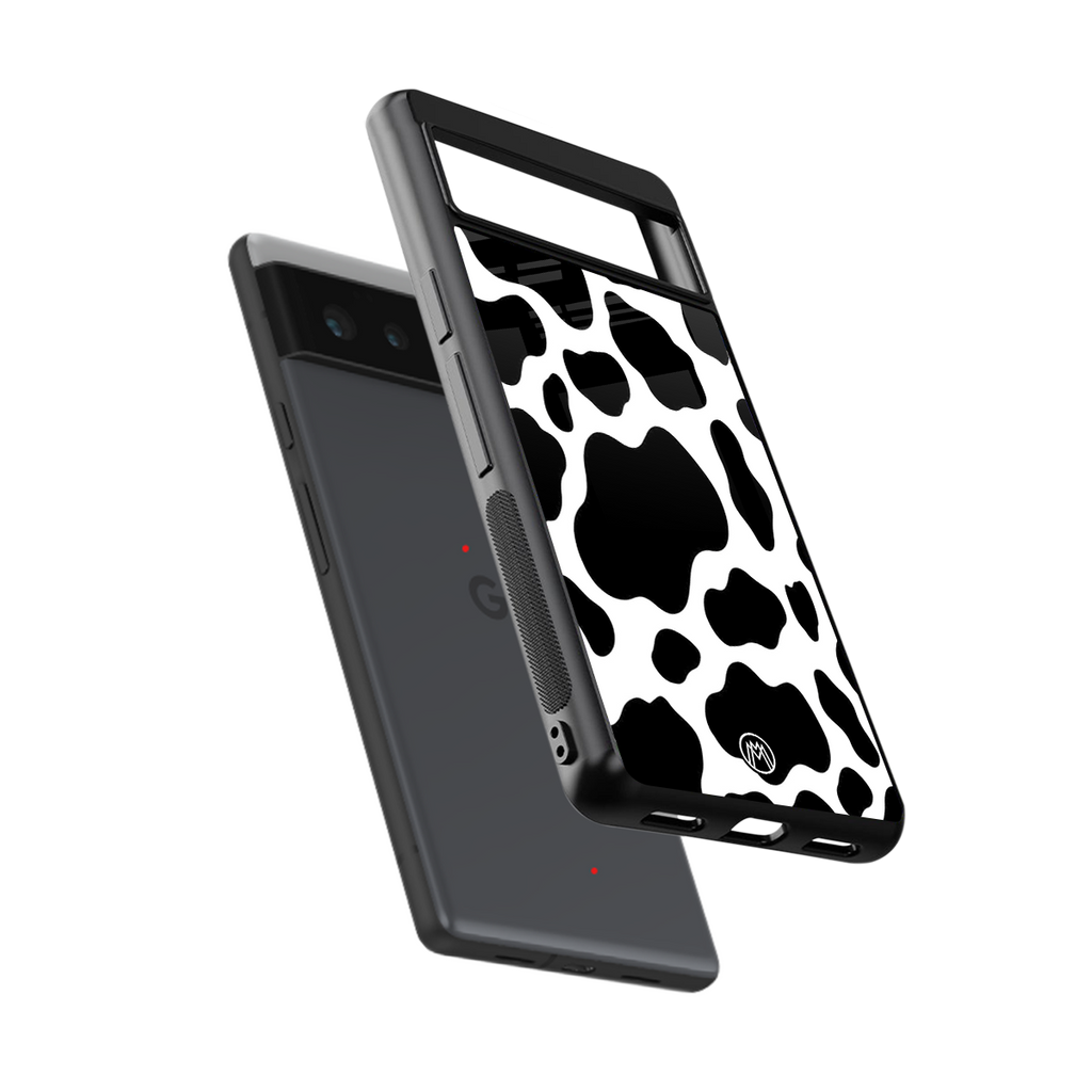 cow fur back phone cover | glass case for google pixel 6