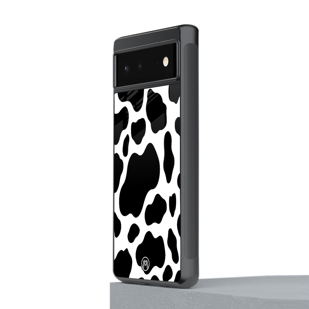 cow fur back phone cover | glass case for google pixel 6