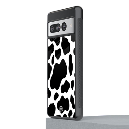 cow fur back phone cover | glass case for google pixel 7 pro