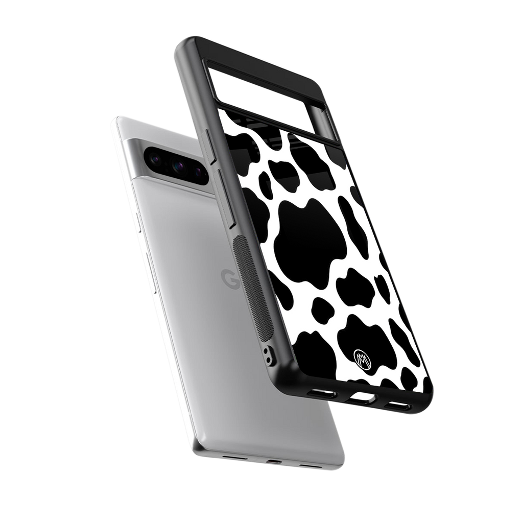 cow fur back phone cover | glass case for google pixel 8 pro