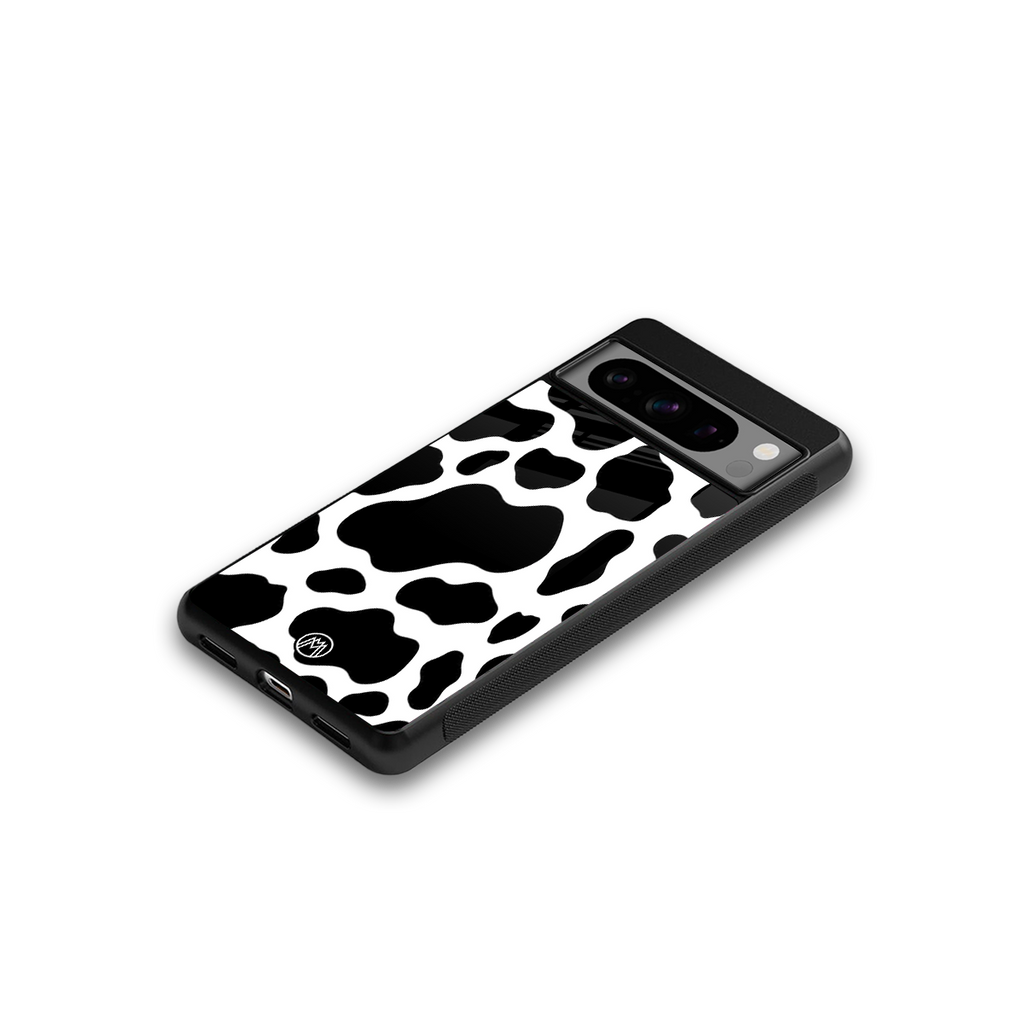 cow fur back phone cover | glass case for google pixel 8 pro