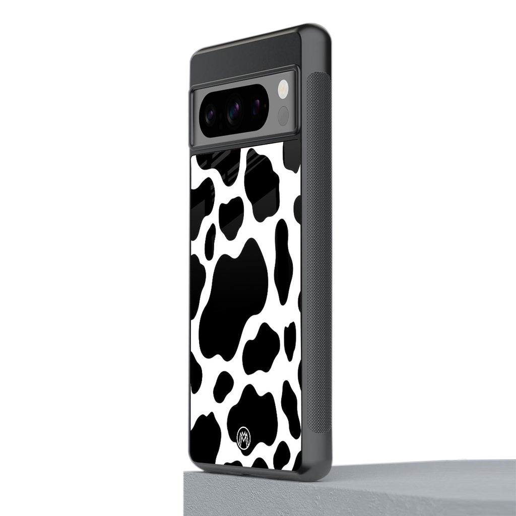 cow fur back phone cover | glass case for google pixel 8 pro