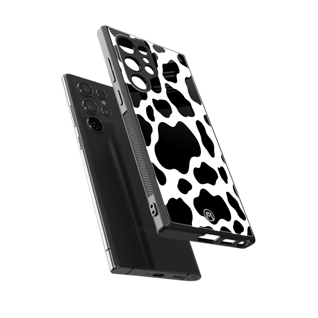 cow fur back phone cover | glass case for samsung galaxy s23 ultra
