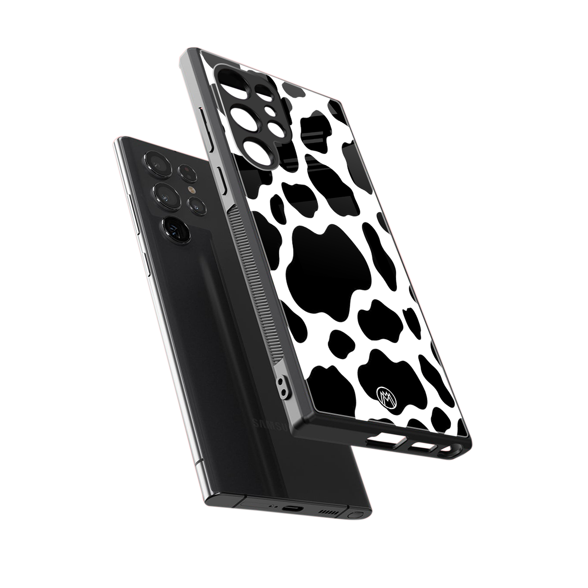 cow fur back phone cover | glass case for samsung galaxy s23 ultra