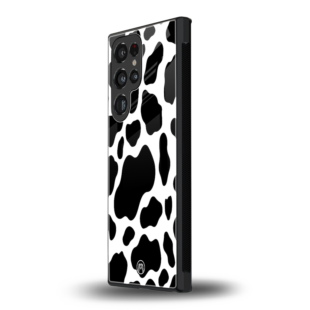 cow fur back phone cover | glass case for samsung galaxy s23 ultra