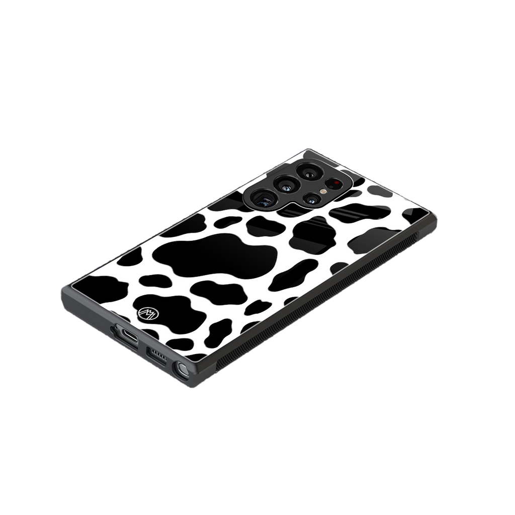 cow fur back phone cover | glass case for samsung galaxy s23 ultra