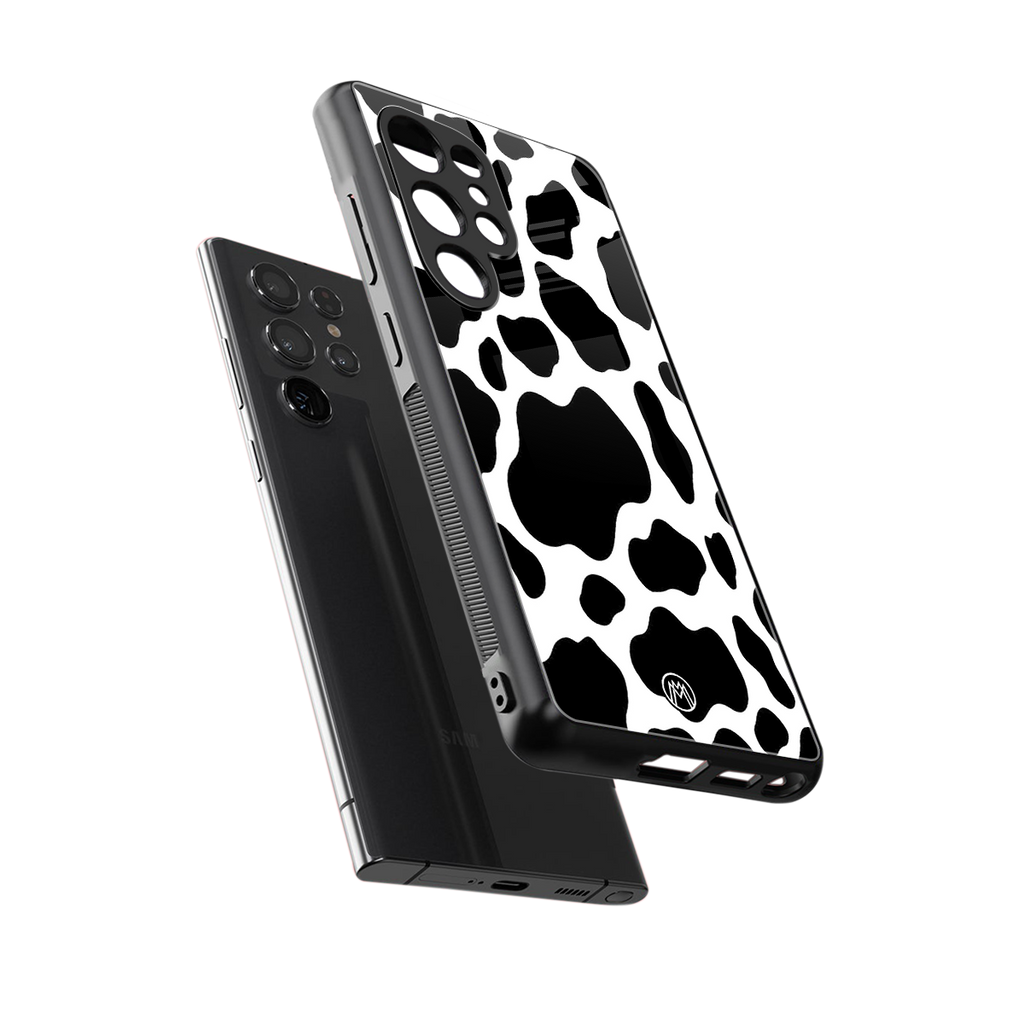 cow fur back phone cover | glass case for samsung galaxy s25 ultra