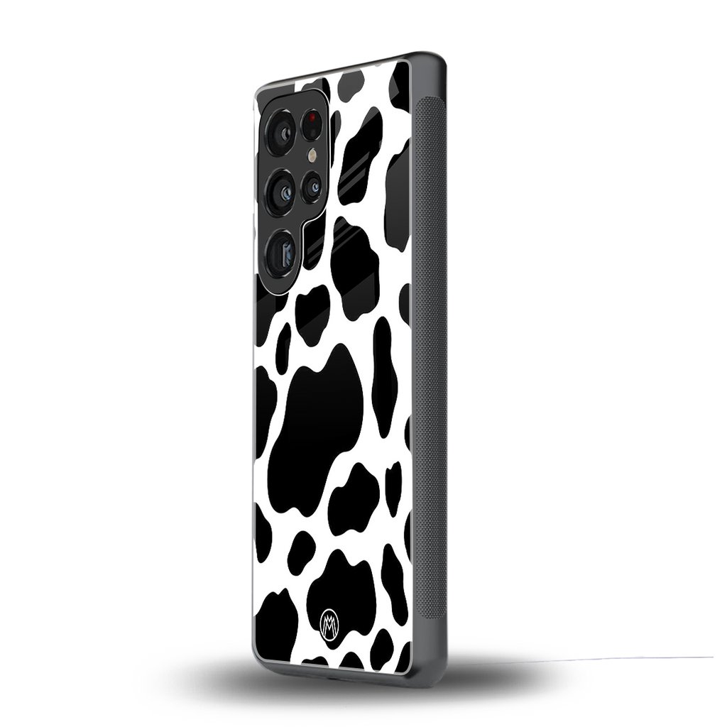 cow fur back phone cover | glass case for samsung galaxy s25 ultra