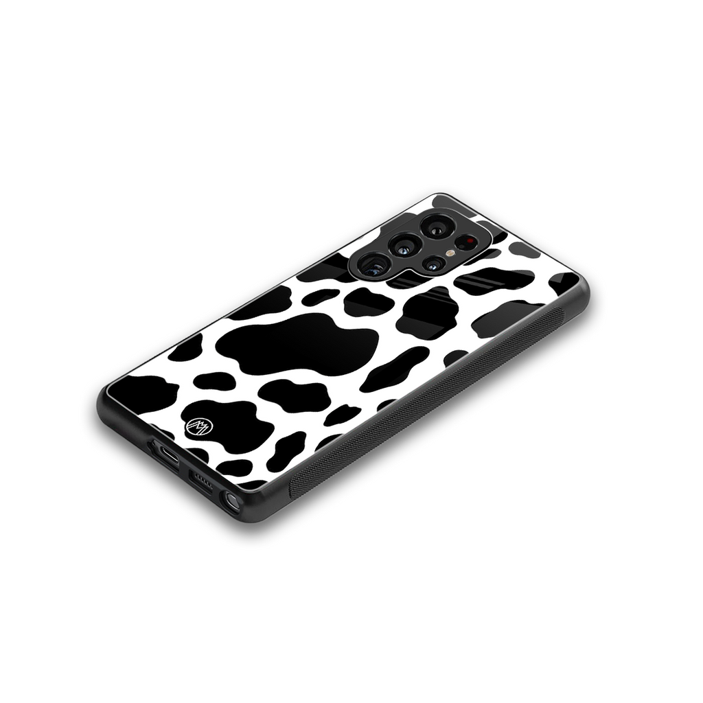 cow fur back phone cover | glass case for samsung galaxy s25 ultra