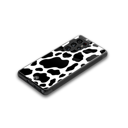 cow fur back phone cover | glass case for samsung galaxy s25 ultra