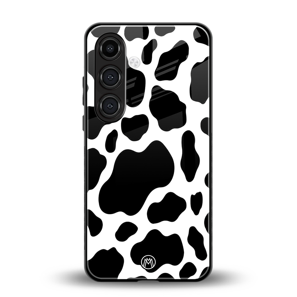 cow fur back phone cover | glass case for samsung galaxy s24 plus
