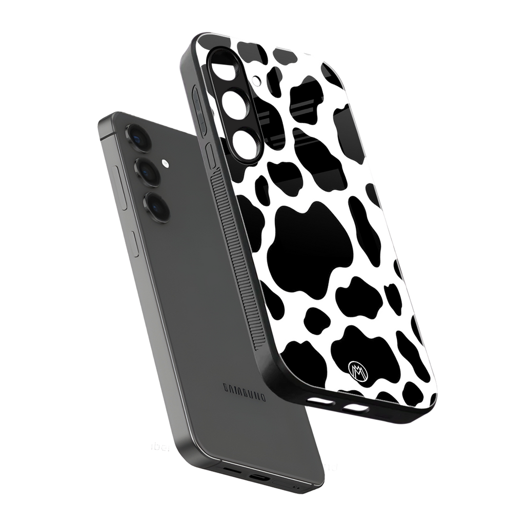 cow fur back phone cover | glass case for samsung galaxy s24 fe