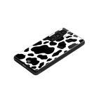 cow fur back phone cover | glass case for samsung galaxy s24 fe