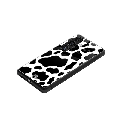 cow fur back phone cover | glass case for samsung galaxy s24 fe