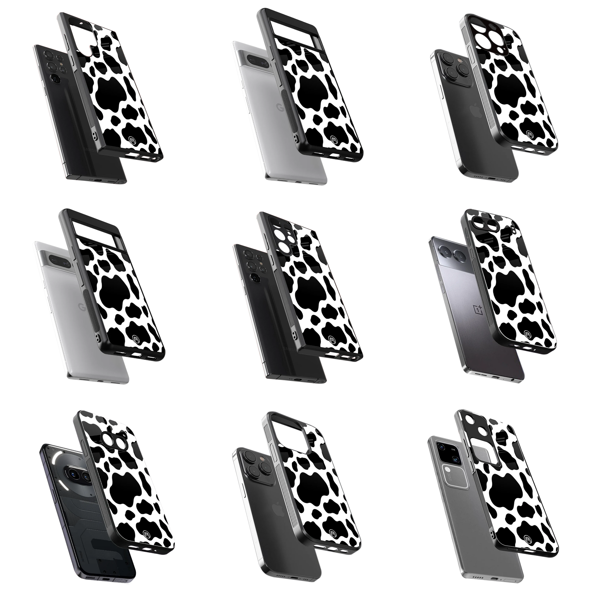 Durable Glass Back Mobile Case for iPhone, Samsung, OnePlus, Google Pixel, Redmi, Vivo, Oppo